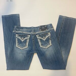 Miss me Women's Blue Embellished Jeans size 31 y2k